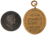 LINCOLN BEAUTIFUL PAIR OF 1865 MEMORIAL MEDALS PLUS LINCOLN/GARFIELD.