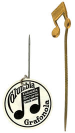 COLUMBIA RECORDS STICKPIN PLUS CELLO FLIP SHOWING "PETER RABBIT."