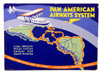 "PAN AMERICAN AIRWAYS SYSTEM" CARDBOARD SIGN.