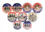 APOLLO 11/FIRST MEN ON THE MOON BUTTON GROUP LOT OF NINE.