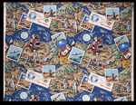 LARGE LUNAR LANDING/SPACE THEME FABRIC