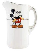 MICKEY & MINNIE MOUSE LARGE PITCHER & WASHBOWL BY FAIENCERIE D'ONNAING CHINA COMPANY OF FRANCE.