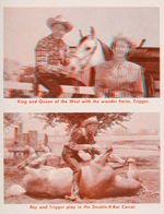 "ROY ROGERS 3D PICTURES" UNCUT SHEET & VIEWER.