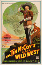 "COL. TIM McCOY'S REAL WILD WEST AND ROUGH RIDERS OF THE WORLD" EXCEPTIONAL POSTER.