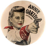 "ANNIE OAKLEY" TV SHOW INSPIRED AUSTRALIAN BUTTON.