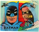 BATMAN FLICKER/FLASHER RING SET & VENDING DISPLAY CARD.