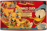 "BILD-A-SET DONALD DUCK PAINT AND CRAYON SET."