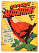 "CAPTAIN MIDNIGHT" COMIC BOOK TRIO.