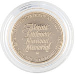 $5 MOUNT RUSHMORE GOLDEN ANNIVERSARY 1991-W GOLD COMMEMORATIVE PROOF.