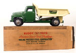 "BUDDY L TOYS HEAVY HAULING HYDRAULIC DUMP TRUCK."