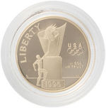 $5 100TH OLYMPICS CAULDRON 1996-W GOLD COMMEMORATIVE PROOF.