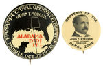 THEODORE ROOSEVELT RELATED PAIR OF PANAMA CANAL BUTTONS.