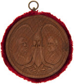 CLEVELAND/HENDRICKS 1884 JUGATE WOOD MEDAL DeWITT 1884-1.