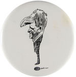 ROBERT KENNEDY CARICATURE LARGE 6" BUTTON WITH ART BY DAVID LEVINE.