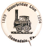 "STOURBRIDGE LION" 125TH ANNIVERSARY BUTTON.