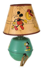 MICKEY MOUSE LAMP WITH RARE SHADE.