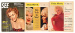 MARILYN MONROE MAGAZINE LOT.