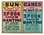 SPOOK SHOW WINDOW CARD LOT.