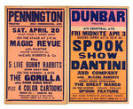 SPOOK SHOW WINDOW CARD LOT.