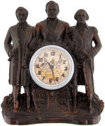 FDR “STEERSMEN” CLOCK WITH LINCOLN, WASHINGTON AND WORKING ANIMATED DIAL.