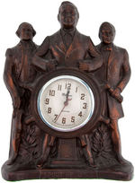 FDR WITH WASHINGTON AND LINCOLN EXTRA LARGE ELECTIC CLOCK.