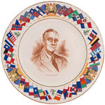 FDR FOUR 1940s CHINA PLATES.