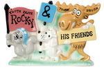 "ROCKY & HIS FRIENDS/TOOTHPASTE/TOOTHBRUSH" HOLDER.