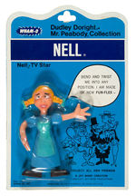 DUDLEY DORIGHT CHARACTER "NELL" WHAM-O VINYL BENDEE FIGURE ON CARD.