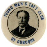 TAFT RARE CLUB BUTTON UNLISTED IN HAKE.