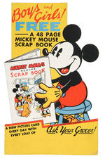 "MICKEY MOUSE RECIPE SCRAPBOOK" DISPLAY SIGN.