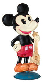 MICKEY MOUSE CELLULOID WIND-UP NODDER.