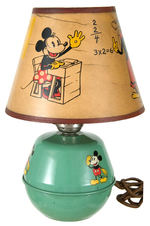 MICKEY MOUSE LAMP WITH RARE SHADE.