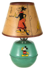 MICKEY MOUSE LAMP WITH RARE SHADE.