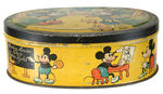 DANISH TIN WITH MULTIPLE SCENES OF MICKEY, MINNIE AND PLUTO.