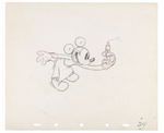 THE WORM TURNS PRODUCTION DRAWING FEATURING MICKEY MOUSE.