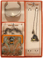 "MICKEY MOUSE" EXCEPTIONAL DELUXE BOXED JEWELRY SET.