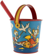 DONALD DUCK & NEPHEWS SMALL SAND PAIL & SHOVEL.