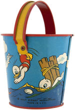 DONALD DUCK & NEPHEWS SMALL SAND PAIL & SHOVEL.