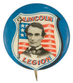 OUTSTANDING TEMPERANCE BUTTON PICTURING BEARDLESS ABRAHAM LINCOLN.