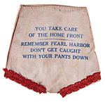 WWII MINIATURE SIZE ANTI-JAPAN LOT OF SIX PANTIES W/NAUGHTY PHRASES.