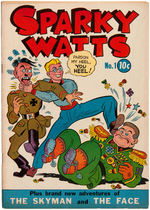 "SPARKY WATTS #1" COMIC W/HITLER COVER.