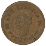 LINCOLN 1864 CAMPAIGN TOKEN TRIO.