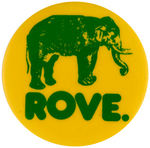 KARL ROVE 1973 RARE CAMPAIGN BUTTON FOR HIS CHAIRMANSHIP OF THE COLLEGE REPUBLICANS.
