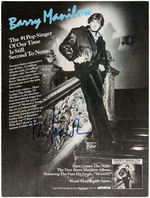 BARRY MANILOW & CHRISTOPHER CROSS SIGNED BILLBOARD MAGAZINE PAGES.