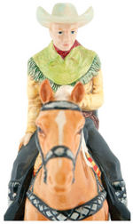 ROY ROGERS ON TRIGGER RARE CERAMIC FIGURINE BY BESWICK OF ENGLAND.