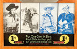 PENNY ARCADE EXHIBIT CARD VENDING MACHINE FEATURING WESTERN STARS.