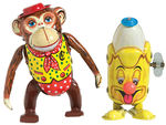 PET MONKEY AND BARNABY BANANA WIND-UP TOYS.