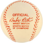 "OFFICIAL BABE RUTH WRIST WATCH - SPORTS WATCH OF CHAMPIONS" WITH ORIGINAL BASEBALL CASE.