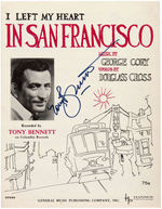 TONY BENNETT SIGNED "I LEFT MY HEART IN SAN FRANCISCO" SHEET MUSIC.