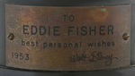 DONALD DUCK "DUCKSTER" AWARD TO EDDIE FISHER.